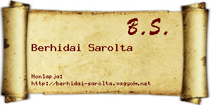 Berhidai Sarolta névjegykártya